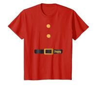 Disney Halloween The Seven Dwarfs Happy Costume T-Shirt, Youth, Red, 4T