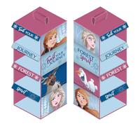 Disney Hanging Wardrobe Shelf Organizer, Foldable Storage - 4 Tier, Pre-Assembled, 71cm x 29cm x 28cm, Max Weight 3kg, Easy Velcro Attachment - Perfect for Kids Closet Organization (Purple)