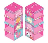 Disney Hanging Wardrobe Shelf Organizer, Foldable Storage - 4 Tier, Pre-Assembled, 71cm x 29cm x 28cm, Max Weight 3kg, Easy Velcro Attachment - Perfect for Kids Closet Organization (Yellow)