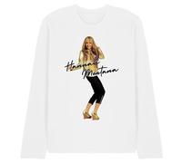 Disney Hannah Montana Pose Unisex Long Sleeve T Shirt, White, X-Large