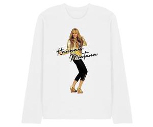 Disney Hannah Montana Pose Unisex Long Sleeve T Shirt, White, X-Large