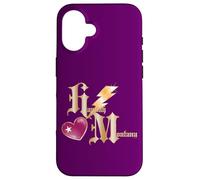 Disney Hannah Montana Thunderbolt Heart Initials Logo Case for iPhone 16