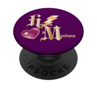 Disney Hannah Montana Thunderbolt Heart Initials Logo PopSockets Adhesive PopGrip