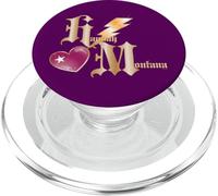 Disney Hannah Montana Thunderbolt Heart Initials Logo PopSockets PopGrip for MagSafe