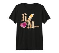 Disney Hannah Montana Thunderbolt Heart Initials Logo Premium T-Shirt