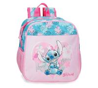 Disney Heart Stitch Children's Backpack School Bag Polyester Side Pockets Adjustable Wide Straps Magic Fix Top Handle, pink, One Size, Preschool Backpack