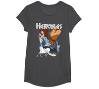 Disney Hercules Group Shot T-Shirt, Girls, Dark Heather Grey, Medium