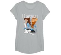 Disney Hercules Group Shot T-Shirt, Girls, Heather Grey, Large