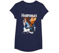 Disney Hercules Group Shot T-Shirt, Girls, Navy Blue, Medium