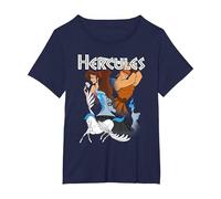 Disney Hercules Group Shot T-Shirt, Women's Plus, Navy Blue, 1X