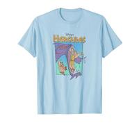 Disney Hercules Hydra Battle Retro T-Shirt, Men, Baby Blue, 3X-Large