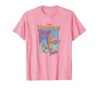 Disney Hercules Hydra Battle Retro T-Shirt, Men, Pink, XX-Large