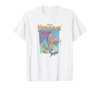 Disney Hercules Hydra Battle Retro T-Shirt, Men, White, XX-Large