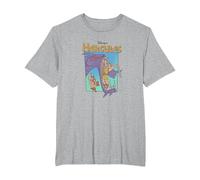 Disney Hercules Hydra Battle Retro T-Shirt, Men's Big and Tall, Heather Grey, 5X Tall