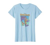 Disney Hercules Hydra Battle Retro T-Shirt, Women, Baby Blue, 3X-Large