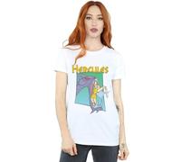 Disney Hercules Hydra Fight Cotton Boyfriend T-Shirt In White White