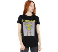 Disney Hercules Muscles Cotton Boyfriend T-Shirt In Black Black XXXL
