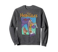 Disney Hercules Vintage Hydra Fight Poster Sweatshirt, Adult Unisex, Dark Heather Grey, Medium