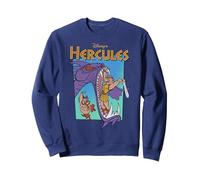 Disney Hercules Vintage Hydra Fight Poster Sweatshirt, Adult Unisex, Navy Blue, Large