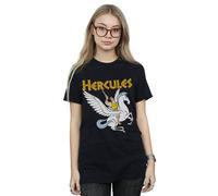 Disney Womens/Ladies Hercules With Pegasus Cotton Boyfriend T-Shirt - Black - 5XL - Black