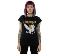 Disney Hercules With Pegasus Cotton T-Shirt In Black Black XL