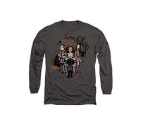 Disney Hocus Pocus 2 Witchy Vibes With Becca, Izzy & Cassie Long Sleeve T-Shirt, Charcoal | Size: Large Disney Charcoal L