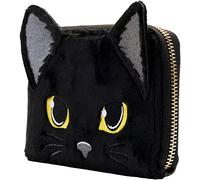 Disney Hocus Pocus Binx Head Plush Wallet, Black, One Size