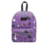 Disney Hocus Pocus Spell Book Binx Cauldron AOP Faux Leather Mini Backpack Bag 11"