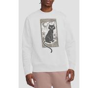 Disney Hocus Pocus Woodcut Thackery Binx Sweatshirt, White White XL