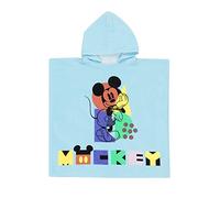 Disney Home Mickey Mouse Hooded Towel Poncho For Kids,100% Cotton,120x60cm,Super Soft&Absorbent,Easy-care(48" x 24" inches)