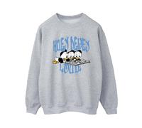Disney Women's Huey Dewey Louie Reading Sweatshirt in Grey | Size: 5XL Disney Grey 5XL