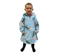Disney Hugzee Oversized Wearable Hooded Fleece | Super Warm and Cosy, Sherpa Lined Official Lilo and Stitch Design | Perfect For Smaller Kids Age 3-6 Years, One Size Suggested Height 55cm+
