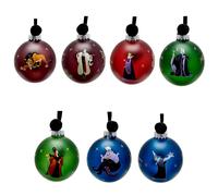 Disney Icons & Villains - Set Of 7 Baubles Multi