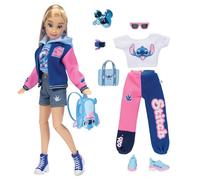 Disney ILY 4ever Stitch Fashion Doll with Varsity Jacket 30cm / 11.5" Tall, Officially Licensed by Jakks Pacific,13 Points of Articulation, Two Mix-and-Match Outfits, Glittery Mickey Ring for You!