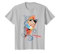 Disney Ink and Paint Pinocchio 1940 T-Shirt, Youth, Silver Grey, 3T