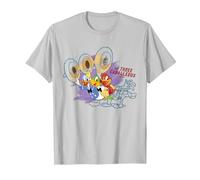 Disney Ink and Paint The Three Caballeros 1944 T-Shirt, Men, Silver Grey, Medium