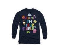 Disney Inside Out 2 Believe In Yourself Long Sleeve T-Shirt, Navy | Size: Small Disney Navy S
