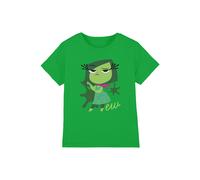 Disney INSIDE OUT 2 DISGUST KIDS T-SHIRT in Dark Green | Size: 3-4 Years Disney Dark Green 3-4 Years