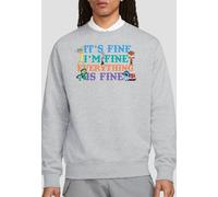 Disney Women's Inside Out 2 Joy Its Fine Im Fine Sweatshirt in Grey | Size: XL Disney Grey XL