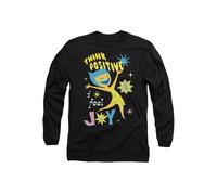 Disney Inside Out 2 Joy Think Positive Long Sleeve T-Shirt, Black | Size: Large Disney Black L