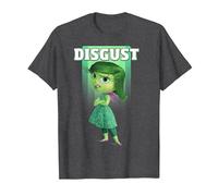 Disney Inside Out Disgust Portrait Graphic Tee T-Shirt, Men, Dark Heather Grey, Large