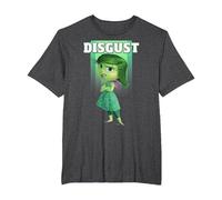 Disney Inside Out Disgust Portrait Graphic Tee T-Shirt, Men's Big and Tall, Dark Heather Grey, 6X Tall