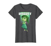 Disney Inside Out Disgust Portrait Graphic Tee T-Shirt, Women, Dark Heather Grey, X-Large