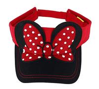 Disney Jerry Leigh Women's Minnie Mouse Visor with 3D Ears and Bow, Black, One Size