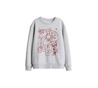 Disney Jessie & Bullseye Outline Kids Sweatshirt, Athletic Heather in Light Grey | Size: 9-11 Years Disney Light Grey 9-11 Years