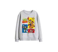 Disney Jessie Woody Bullseye Buzz Cute Group Kids Sweat, Athletic Heather in Light Grey | Size: 7-8 Years Disney Light Grey 7-8 Years