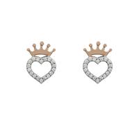 Disney Jewellery Disney Princess CZ Heart Crown Stud Earrings 1 x 0.8cm