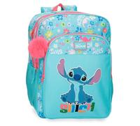 Disney Joumma Aloha Stitch Notebook Backpack 13.3" Double Compartment Trolley Adaptable Blue 30x40x13 cm Polyester