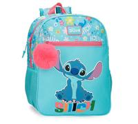Disney Joumma Aloha Stitch School Backpack Adaptable to Trolley Blue 27x33x11cm Polyester