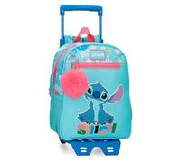Disney Joumma Aloha Stitch School Backpack with Trolley Blue 23x28x10cm Polyester